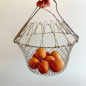 Vintage wire egg basket